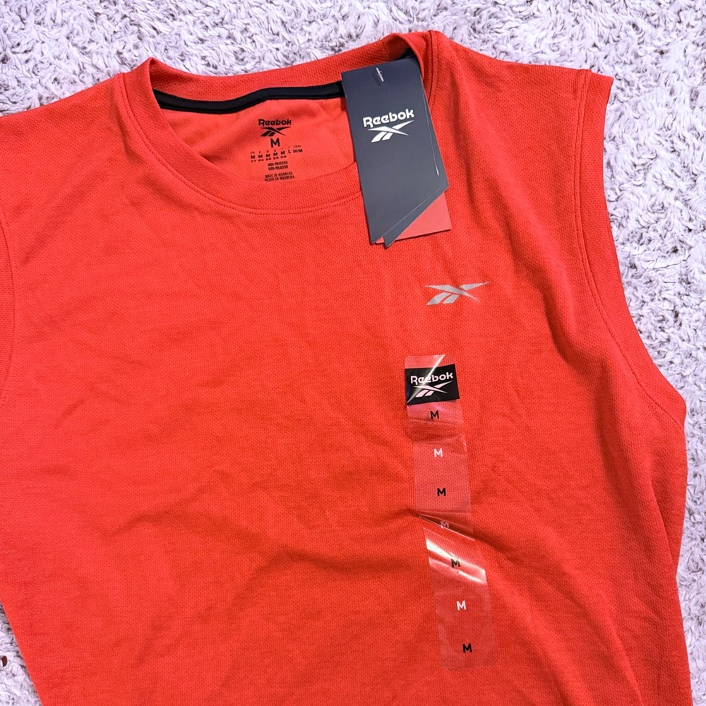 Reebok Men's Vibrant Red Tank Top